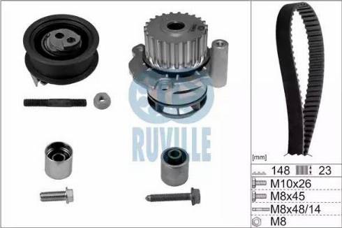 Ruville 56368701 - Pompa acqua + Kit cinghie dentate www.autoricambit.com