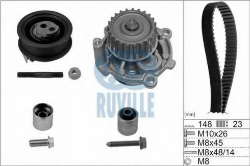 Ruville 56368702 - Pompa acqua + Kit cinghie dentate www.autoricambit.com