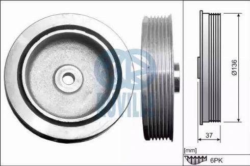 Ruville 515504 - Puleggia cinghia, Albero a gomiti www.autoricambit.com