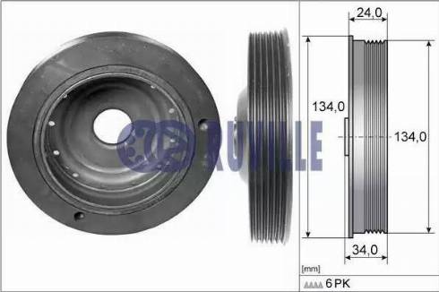 Ruville 515510 - Puleggia cinghia, Albero a gomiti www.autoricambit.com