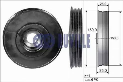 Ruville 515201 - Puleggia cinghia, Albero a gomiti www.autoricambit.com