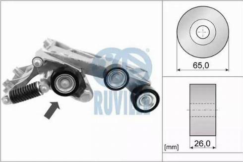 Ruville 57508 - Tendicinghia, Cinghia Poly-V www.autoricambit.com