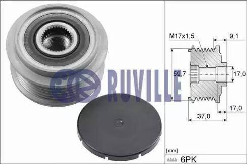 Ruville 57062 - Puleggia cinghia, Alternatore www.autoricambit.com