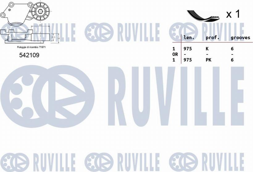 Ruville 570091 - Kit Cinghie Poly-V www.autoricambit.com