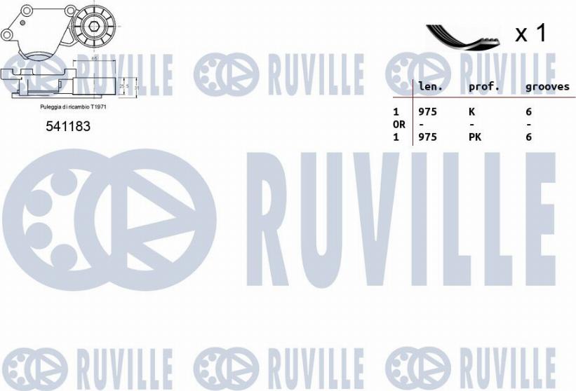 Ruville 570092 - Kit Cinghie Poly-V www.autoricambit.com