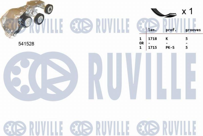 Ruville 570086 - Kit Cinghie Poly-V www.autoricambit.com