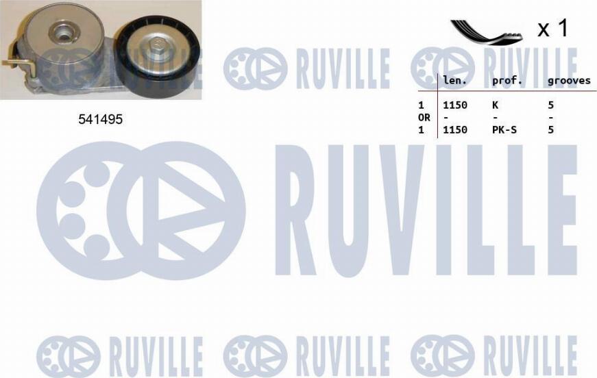 Ruville 570070 - Kit Cinghie Poly-V www.autoricambit.com