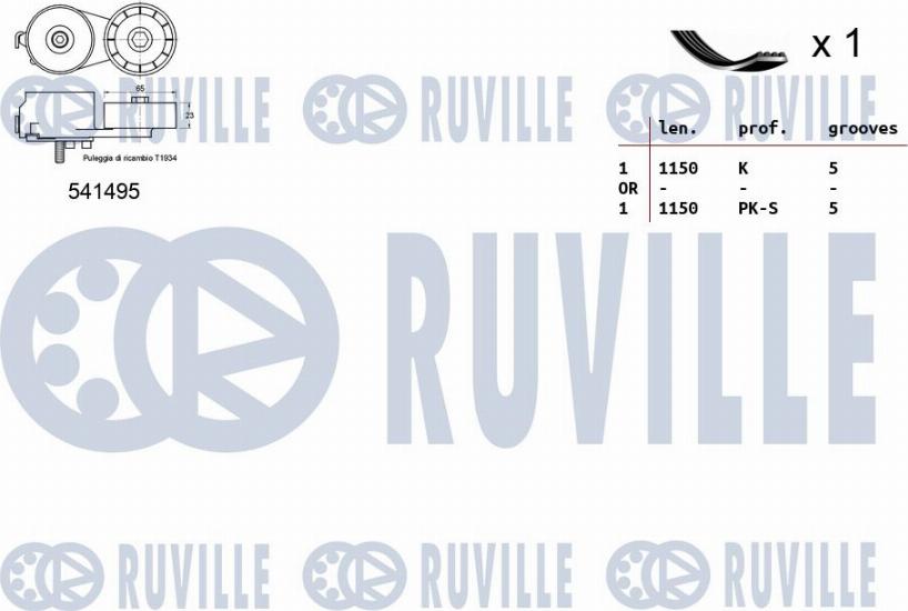 Ruville 570070 - Kit Cinghie Poly-V www.autoricambit.com