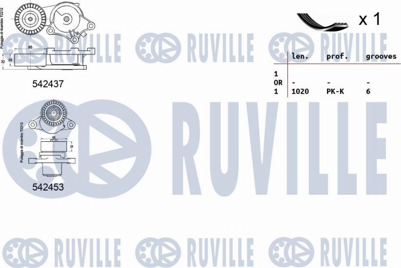 Ruville 570191 - Kit Cinghie Poly-V www.autoricambit.com