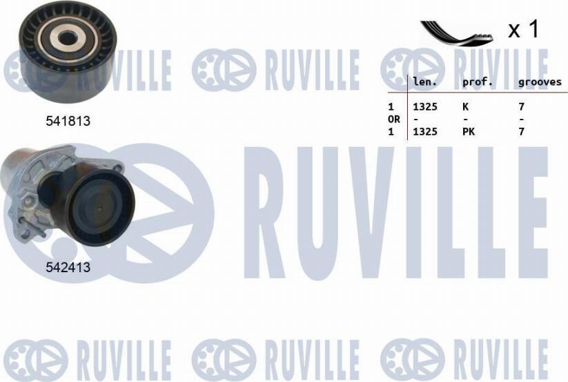 Ruville 570156 - Kit Cinghie Poly-V www.autoricambit.com