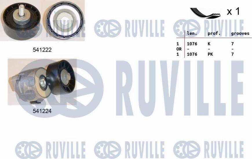 Ruville 570109 - Kit Cinghie Poly-V www.autoricambit.com