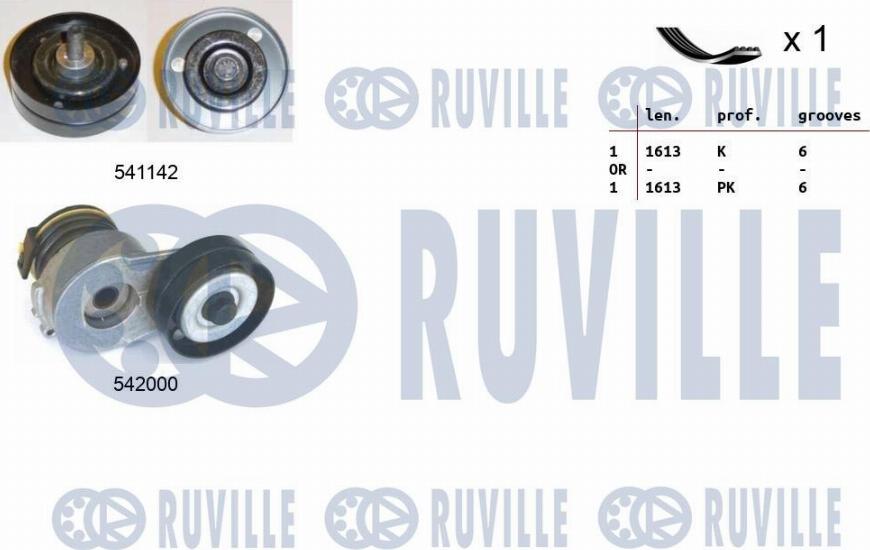 Ruville 570118 - Kit Cinghie Poly-V www.autoricambit.com