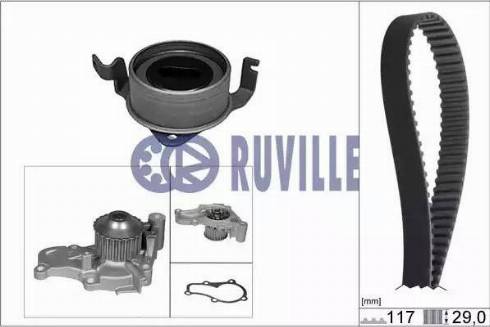 Ruville 57321701 - Pompa acqua + Kit cinghie dentate www.autoricambit.com