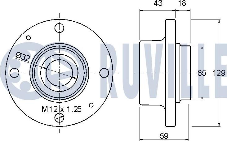 Ruville 220545 - Kit cuscinetto ruota www.autoricambit.com