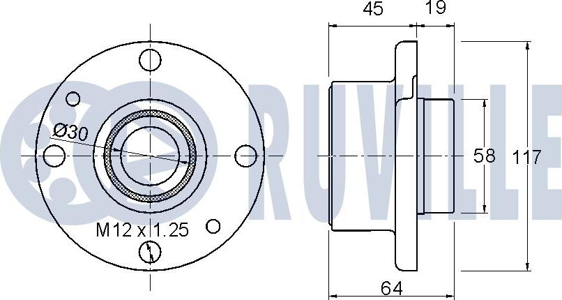 Ruville 220560 - Kit cuscinetto ruota www.autoricambit.com