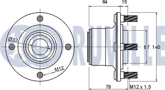 Ruville 220668 - Kit cuscinetto ruota www.autoricambit.com