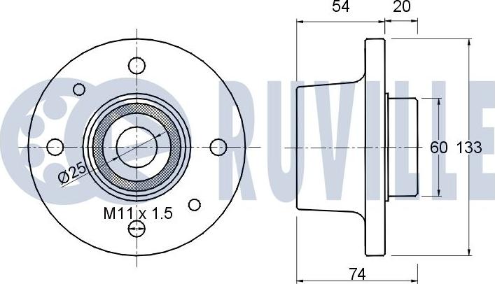 Ruville 220155 - Kit cuscinetto ruota www.autoricambit.com