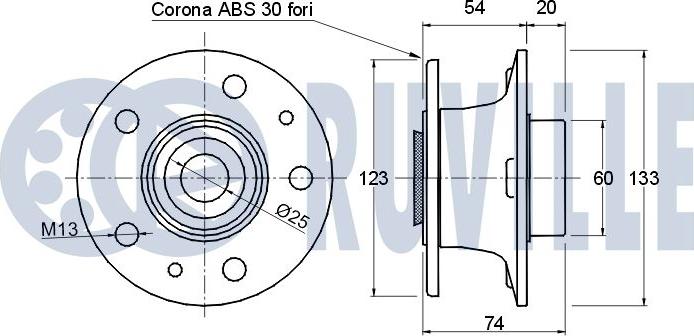 Ruville 220157 - Kit cuscinetto ruota www.autoricambit.com