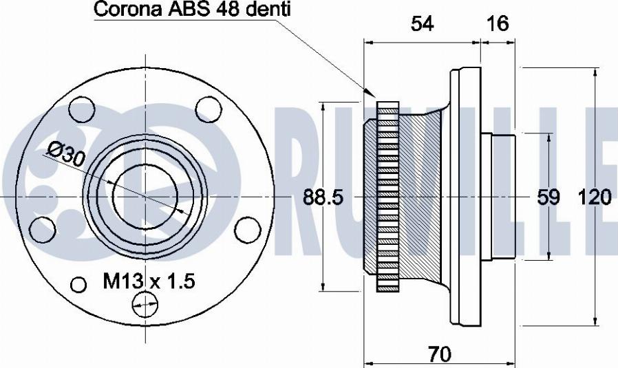 Ruville 220160 - Kit cuscinetto ruota www.autoricambit.com