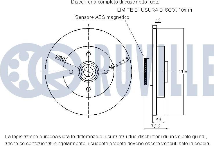 Ruville 221600 - Discofreno www.autoricambit.com