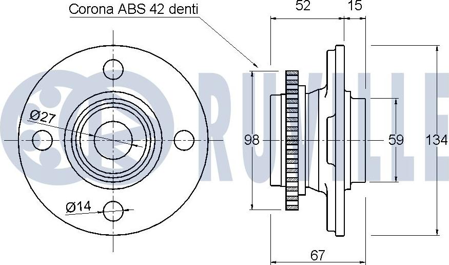 Ruville 221359 - Kit cuscinetto ruota www.autoricambit.com