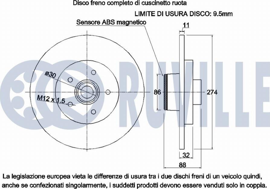 Ruville 221325 - Discofreno www.autoricambit.com