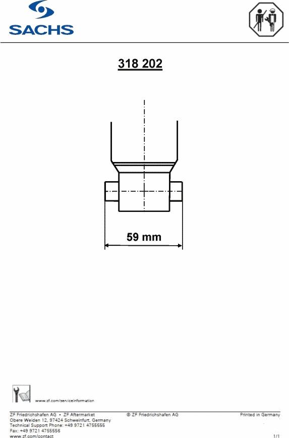 SACHS 318 202 - Ammortizzatore www.autoricambit.com