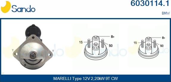 Sando 6030114.1 - Motorino d'avviamento www.autoricambit.com