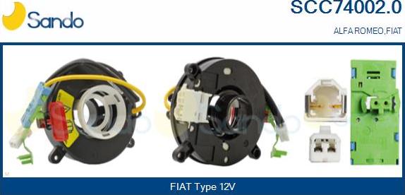 Sando SCC74002.0 - Molla spiroelicoidale, Airbag www.autoricambit.com