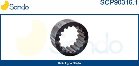 Sando SCP90316.1 - Puleggia cinghia, Alternatore www.autoricambit.com