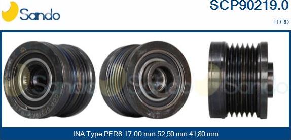 Sando SCP90219.0 - Puleggia cinghia, Alternatore www.autoricambit.com