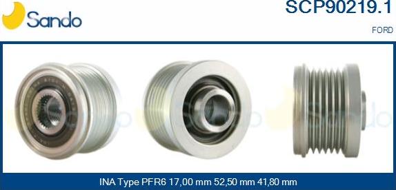 Sando SCP90219.1 - Puleggia cinghia, Alternatore www.autoricambit.com