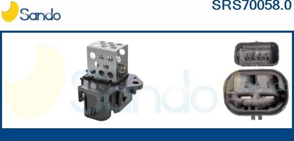 Sando SRS70058.0 - Resistore addizionale, Elettromotore-Ventola radiatore www.autoricambit.com