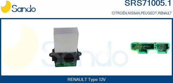 Sando SRS71005.1 - Resistenza, Ventilatore abitacolo www.autoricambit.com