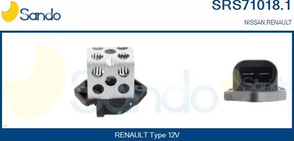 Sando SRS71018.1 - Resistore addizionale, Elettromotore-Ventola radiatore www.autoricambit.com