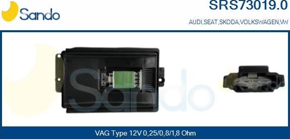 Sando SRS73019.0 - Resistenza, Ventilatore abitacolo www.autoricambit.com