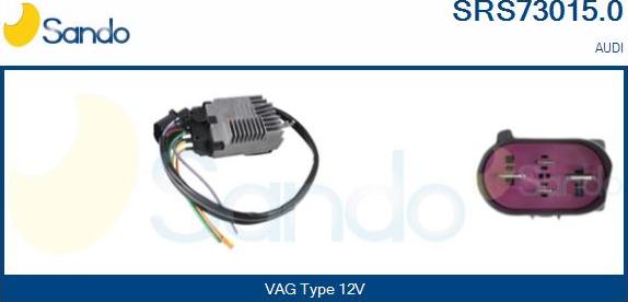 Sando SRS73015.0 - Resistore addizionale, Elettromotore-Ventola radiatore www.autoricambit.com