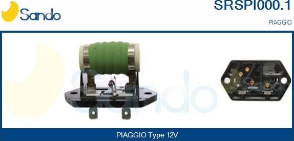 Sando SRSPI000.1 - Resistore addizionale, Elettromotore-Ventola radiatore www.autoricambit.com