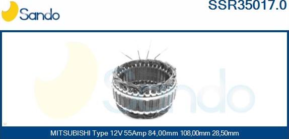 Sando SSR35017.0 - Statore, Alternatore www.autoricambit.com