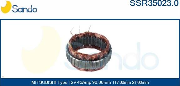 Sando SSR35023.0 - Statore, Alternatore www.autoricambit.com