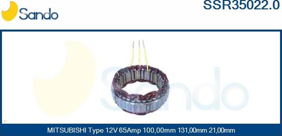 Sando SSR35022.0 - Statore, Alternatore www.autoricambit.com