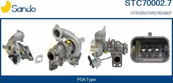 Sando STC70002.7 - Turbocompressore, Sovralimentazione www.autoricambit.com