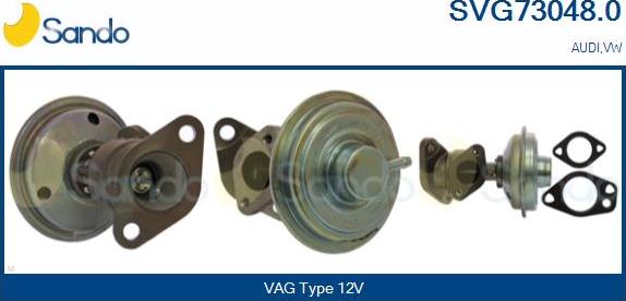 Sando SVG73048.0 - Valvola ricircolo gas scarico-EGR www.autoricambit.com
