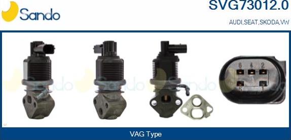 Sando SVG73012.0 - Valvola ricircolo gas scarico-EGR www.autoricambit.com