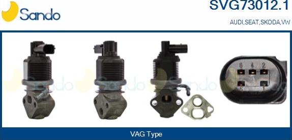 Sando SVG73012.1 - Valvola ricircolo gas scarico-EGR www.autoricambit.com