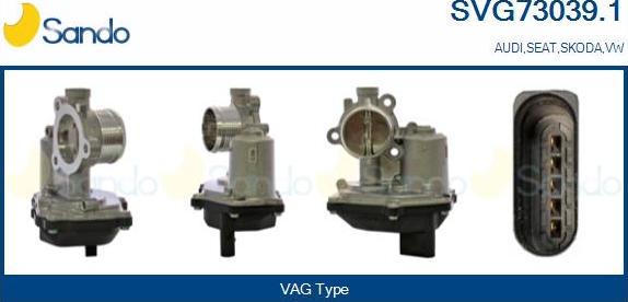 Sando SVG73039.1 - Valvola ricircolo gas scarico-EGR www.autoricambit.com
