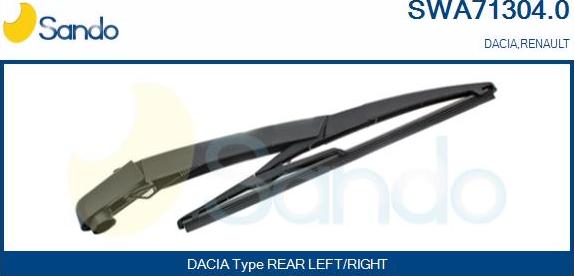 Sando SWA71304.0 - Braccio tergi, Pulizia cristalli www.autoricambit.com