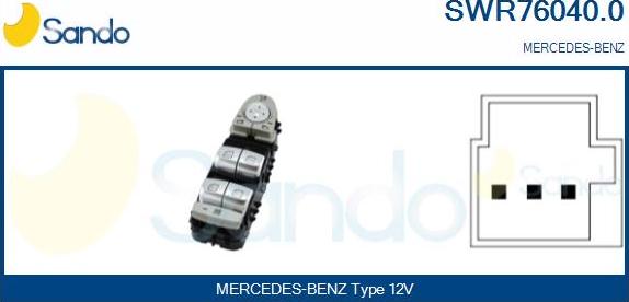 Sando SWR76040.0 - Interruttore, Alzacristallo www.autoricambit.com