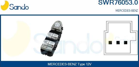 Sando SWR76053.0 - Interruttore, Alzacristallo www.autoricambit.com