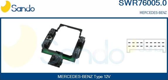 Sando SWR76005.0 - Interruttore, Alzacristallo www.autoricambit.com